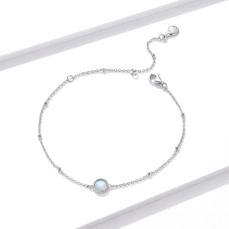 (Bild für) Wunderschönes Opal-Armband im Pandora-Stil aus Silber - BSB054 - Ansicht 2