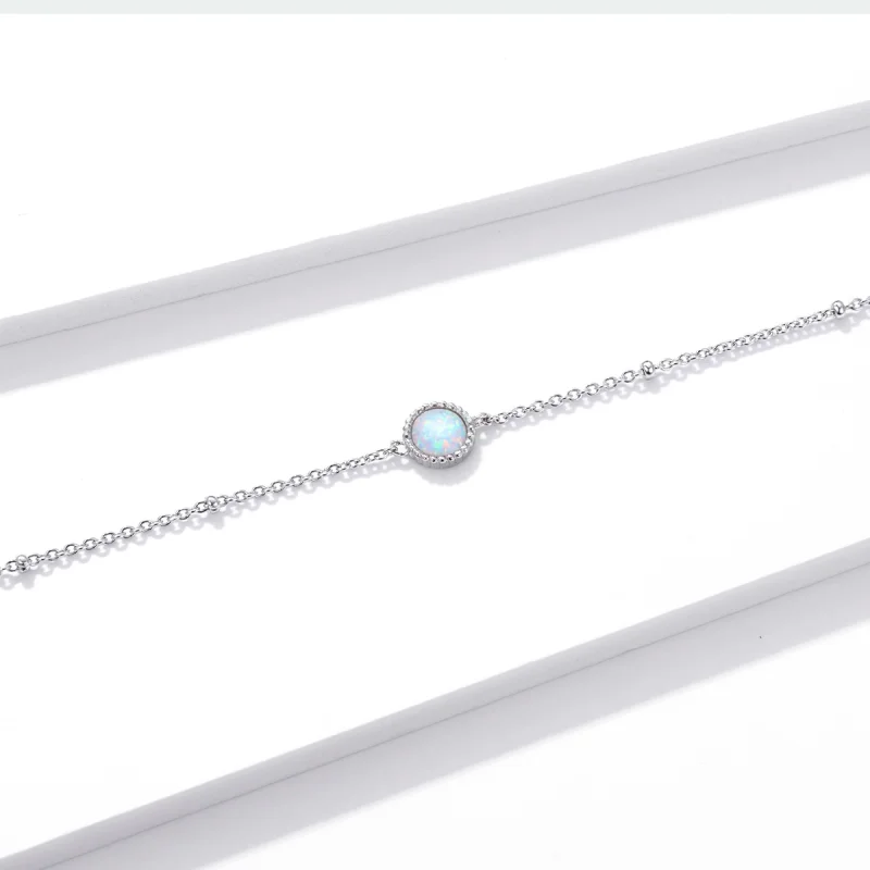 (Bild für) Wunderschönes Opal-Armband im Pandora-Stil aus Silber - BSB054 - Ansicht 4