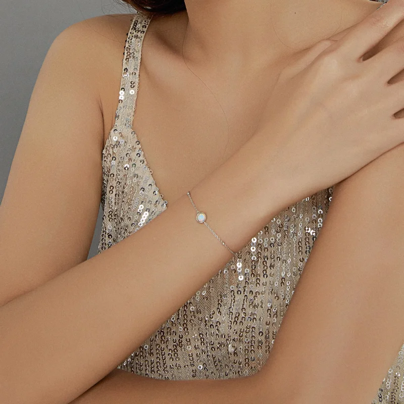 (Bild für) Wunderschönes Opal-Armband im Pandora-Stil aus Silber - BSB054 - Ansicht 7