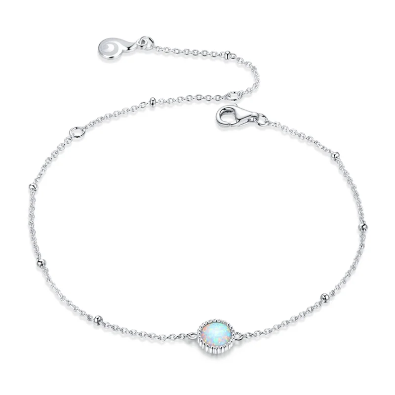 (Bild für) Wunderschönes Opal-Armband im Pandora-Stil aus Silber - BSB054