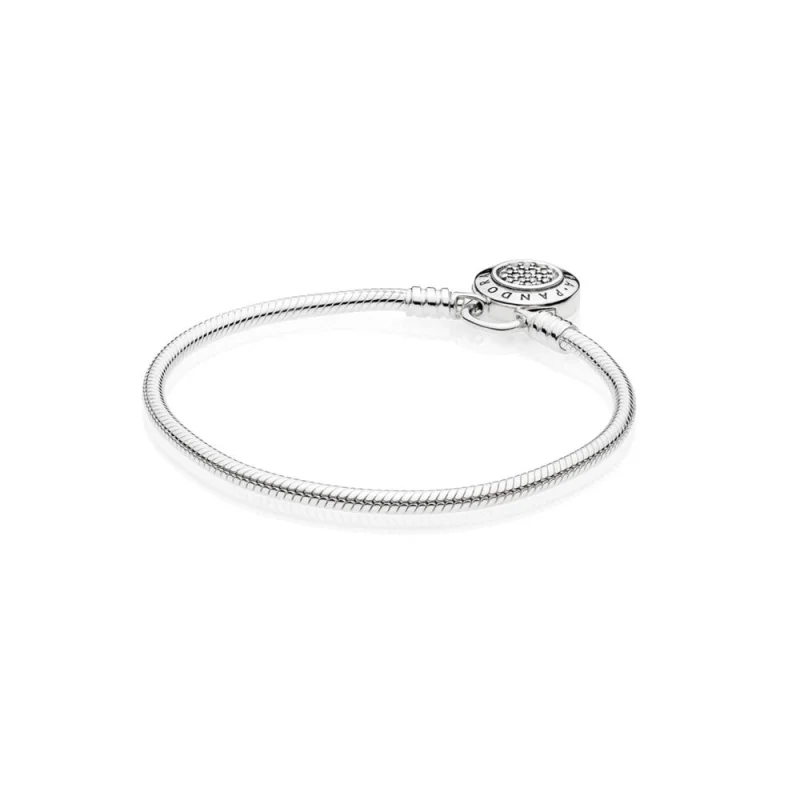 (Bild für) Glattes MOMENTS-Armband mit PANDORA-Signatur-Vorhängeschloss - 597092CZ - Ansicht 3