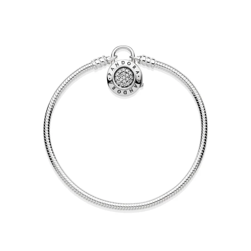 (Bild für) Glattes MOMENTS-Armband mit PANDORA-Signatur-Vorhängeschloss - 597092CZ - Ansicht 4