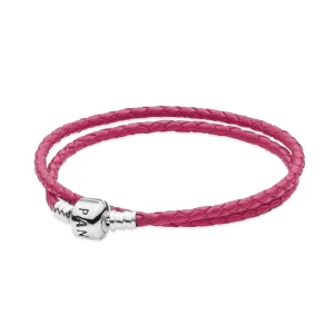 (Bild für) Lederarmband Rosa Pandora - 590705CDB-R