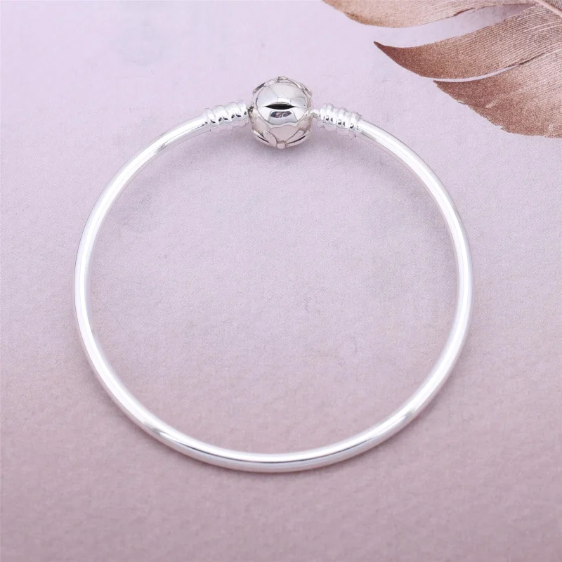 (Bild für) PANDORA Armreif aus Sterlingsilber mit zierlichem Schleifenverschluss, klare CZ - Ansicht 4