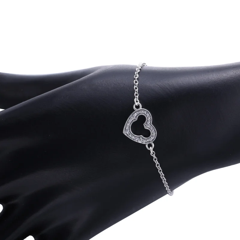 (Bild für) PANDORA Disney, Mickey Silhouette Armband, klare CZ - 590512CZ - Ansicht 3