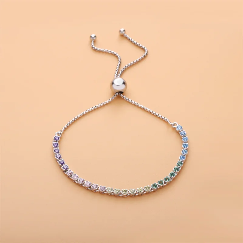(Bild für) PANDORA Mehrfarbiges funkelndes Strangarmband, mehrfarbige CZ - 590524PCZMX - Ansicht 2