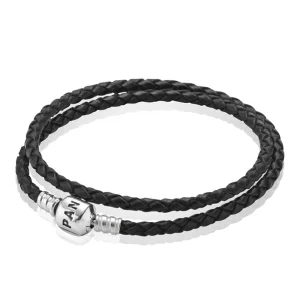 (Bild für) PANDORA Moments Doppelt gewebtes Lederarmband - 590705CBK-D