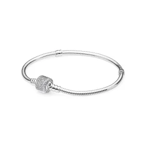 (Bild für) PANDORA Moments Silberarmband mit Signaturverschluss - 590723CZ