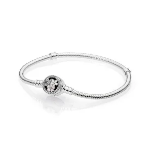 (Bild für) PANDORA Moments Silberarmband Poetic Blooms Verschluss - 590744CZ