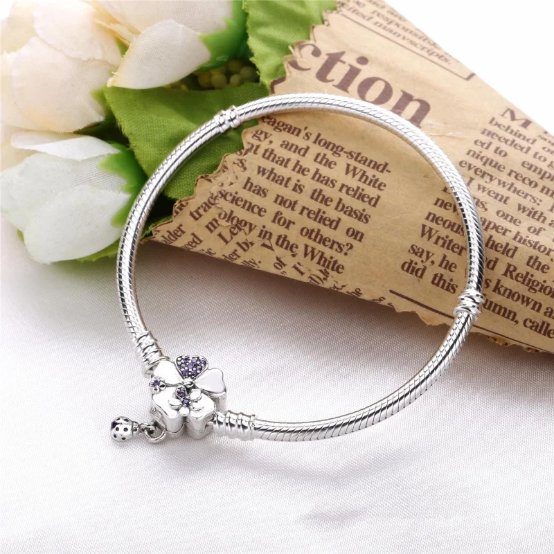 (Bild für) PANDORA Moments Silberarmband, Wildblumenwiese-Verschluss - 597124NLC - Ansicht 3