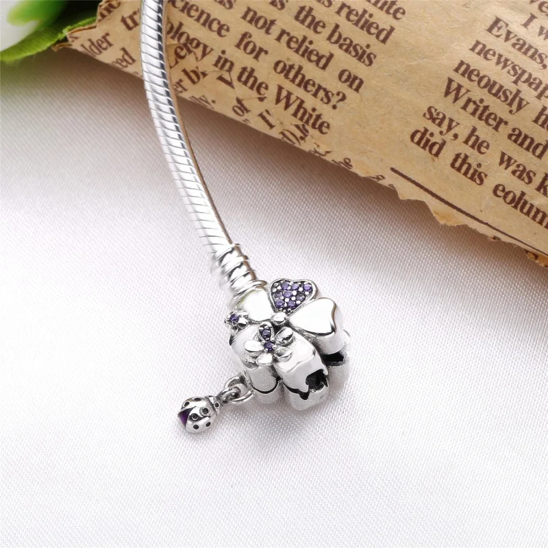 (Bild für) PANDORA Moments Silberarmband, Wildblumenwiese-Verschluss - 597124NLC - Ansicht 4