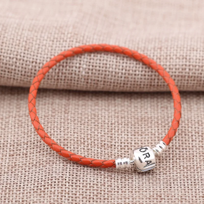 (Bild für) PANDORA Orange Einzelnes Lederarmband - 590705CRD-R - Ansicht 2