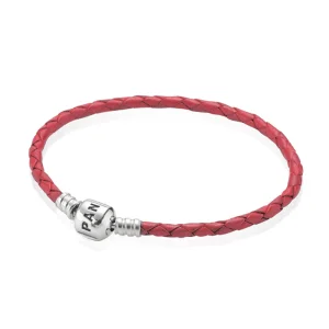 (Bild für) PANDORA Rotes Einzellederarmband - 590705CRD-RO