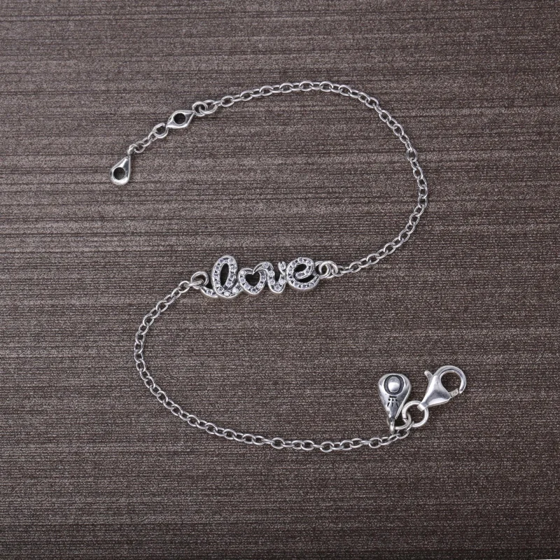 (Bild für) PANDORA Signature of Love Armband, klare CZ - 590510CZ - Ansicht 2
