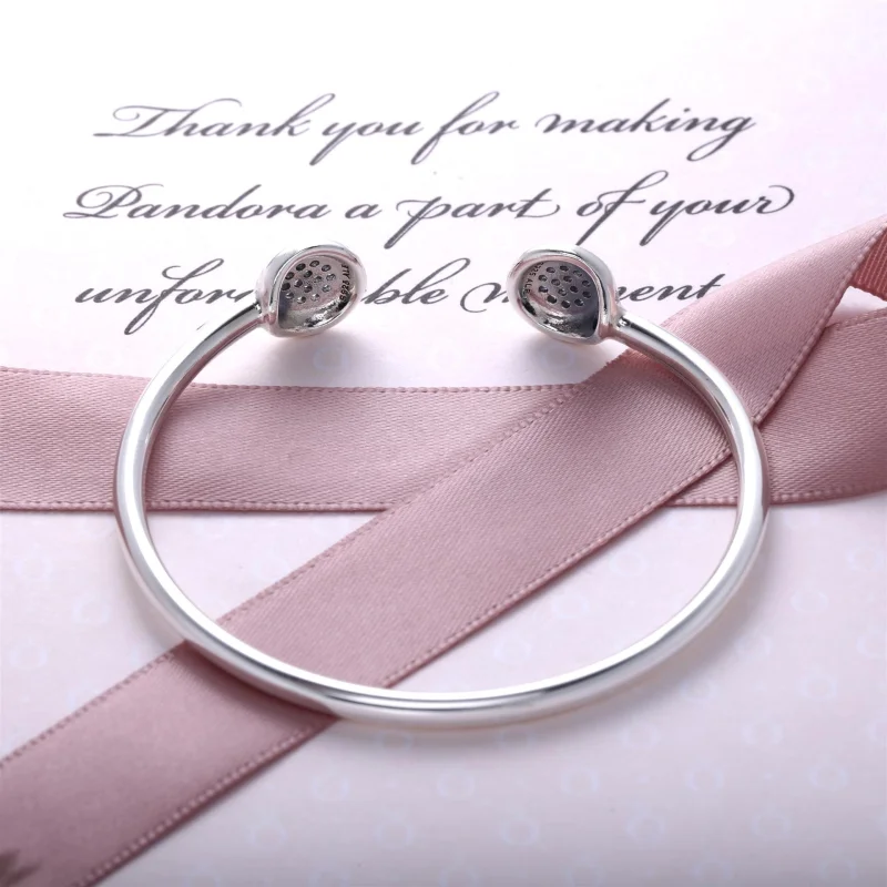 (Bild für) PANDORA Signature Offener Silberarmreif - 590528CZ - Ansicht 3