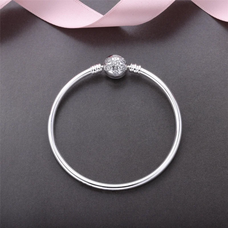 (Bild für) PANDORA Unique Snowflake Moments Silberarmreif - 590740CZ - Ansicht 2