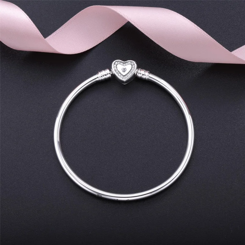 (Bild für) PANDORA Wishful Heart Armreif, klare CZ - 590729CZ - Ansicht 2