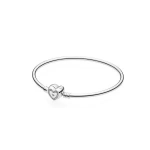 (Bild für) PANDORA Wishful Heart Armreif, klare CZ - 590729CZ