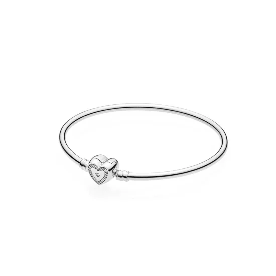(Bild für) PANDORA Wishful Heart Armreif, klare CZ - 590729CZ