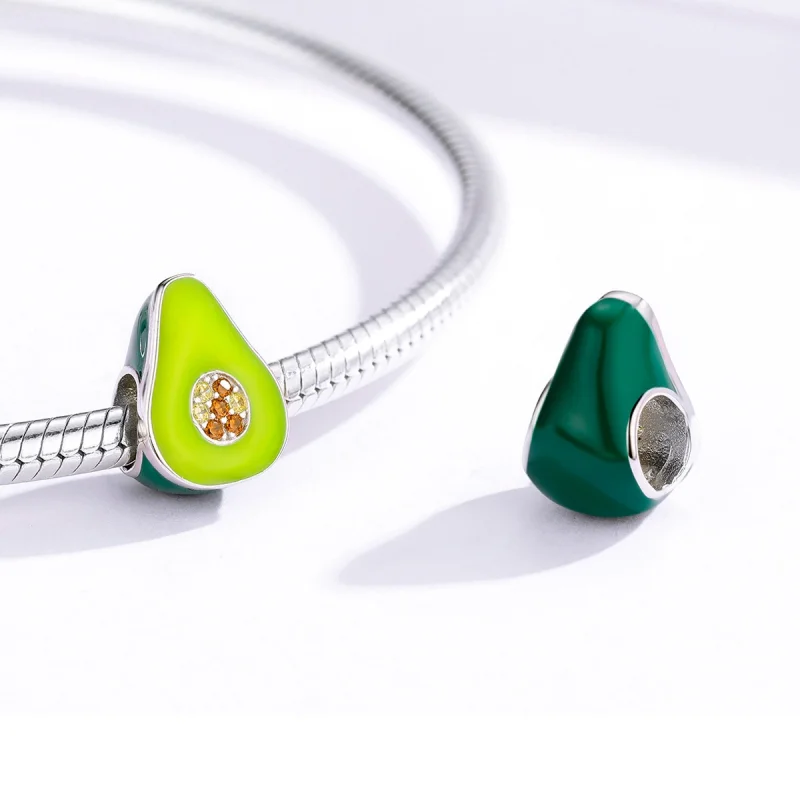 (Bild für) Avocado-Charm im Pandora-Stil - BSC129 - Ansicht 3