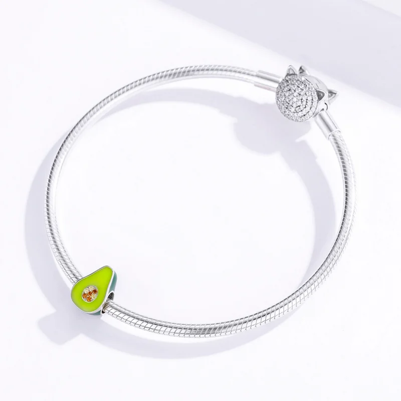 (Bild für) Avocado-Charm im Pandora-Stil - BSC129 - Ansicht 4