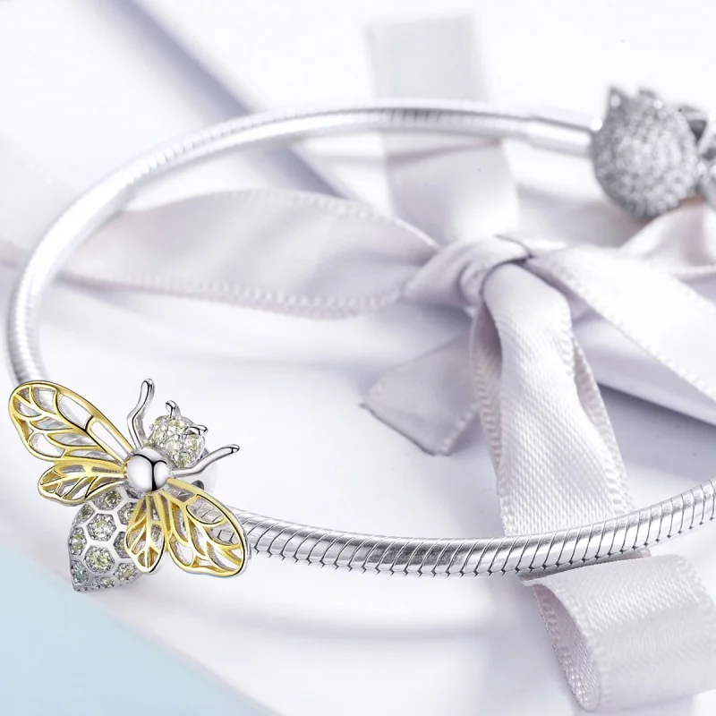 (Bild für) Bienen-Charm im Pandora-Stil - BSC067 - Ansicht 3