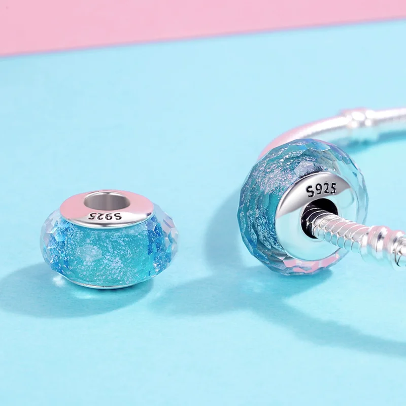 (Bild für) Blauer Murano-Glasperlen-Charm im Pandora-Stil - SCZ054 - Ansicht 5