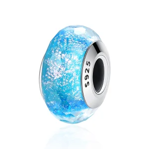 (Bild für) Blauer Murano-Glasperlen-Charm im Pandora-Stil - SCZ054