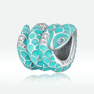 (Bild für) Blauer Schlangen-Charm im Pandora-Stil - BSC576