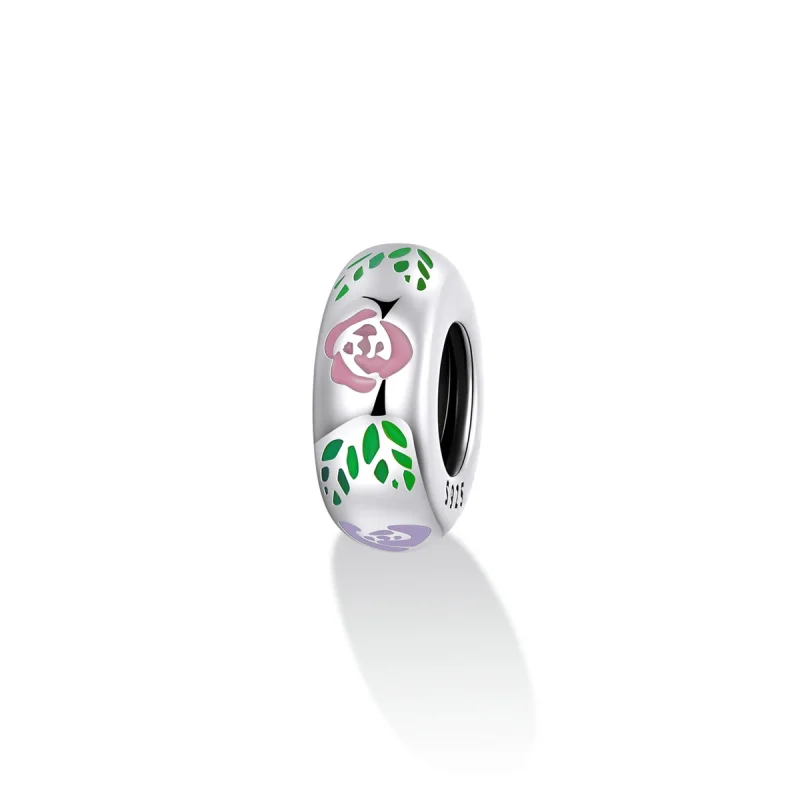 (Bild für) Blumen-Doodle-Charm im Pandora-Stil - BSC596 - Ansicht 2