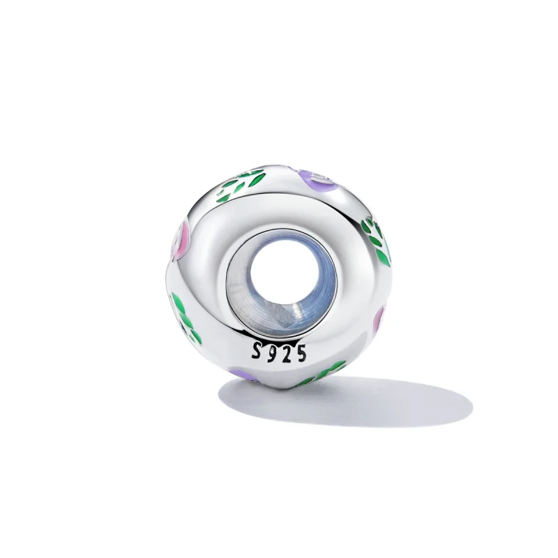 (Bild für) Blumen-Doodle-Charm im Pandora-Stil - BSC596 - Ansicht 3