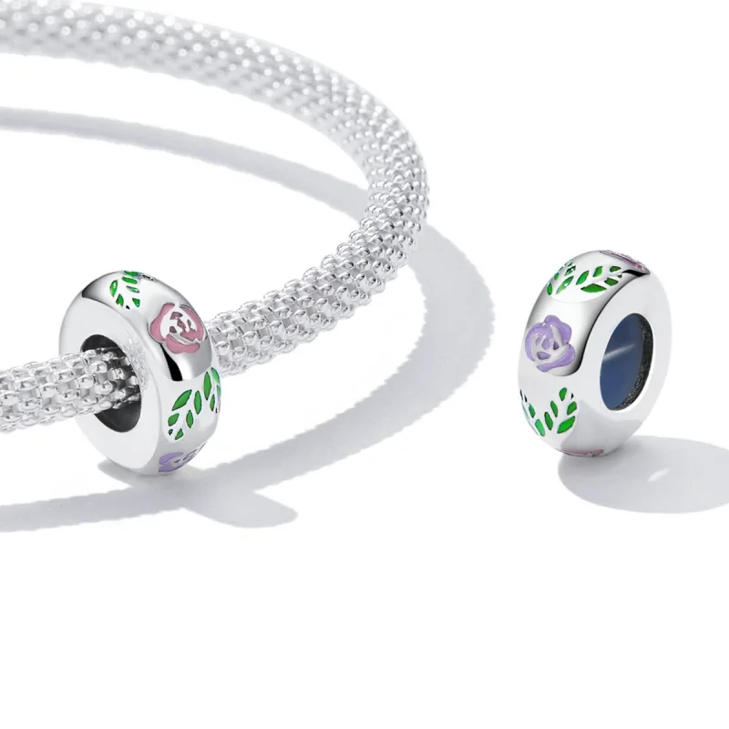 (Bild für) Blumen-Doodle-Charm im Pandora-Stil - BSC596 - Ansicht 4