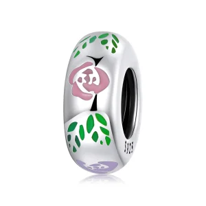 (Bild für) Blumen-Doodle-Charm im Pandora-Stil - BSC596