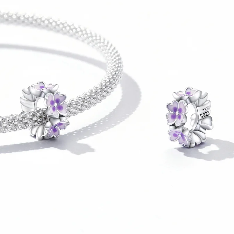 (Bild für) Blumen-Spacer-Charm im Pandora-Stil - SCC2212 - Ansicht 4