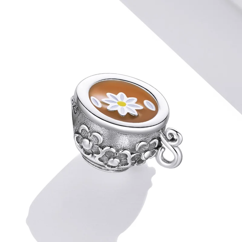 (Bild für) Blumen-Teetassen-Charm im Pandora-Stil - SCC1915 - Ansicht 2