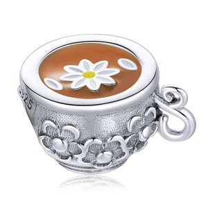 (Bild für) Blumen-Teetassen-Charm im Pandora-Stil - SCC1915