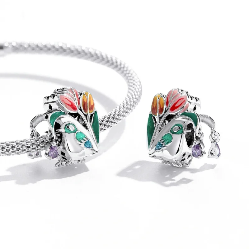 (Bild für) Blumen und Vögel im Pandora-Stil - SCC2193 - Ansicht 3
