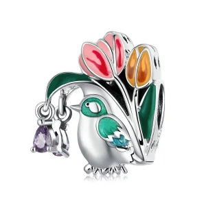 (Bild für) Blumen und Vögel im Pandora-Stil - SCC2193