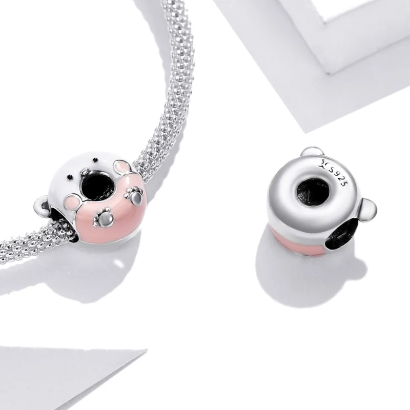 (Bild für) Bären-Donuts-Charm im Pandora-Stil - SCC1876 - Ansicht 4