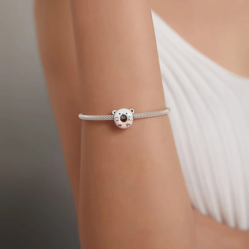 (Bild für) Bären-Donuts-Charm im Pandora-Stil - SCC1876 - Ansicht 5