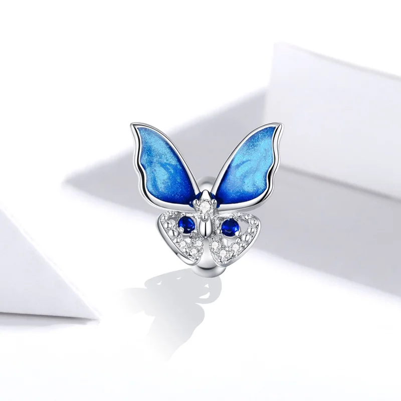 (Bild für) Buntes Schmetterlings-Charm aus Silber im Pandora-Stil - BSC405 - Ansicht 2