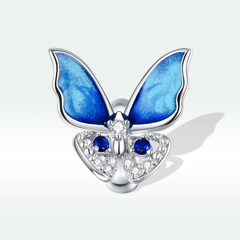 (Bild für) Buntes Schmetterlings-Charm aus Silber im Pandora-Stil - BSC405 - Ansicht 5
