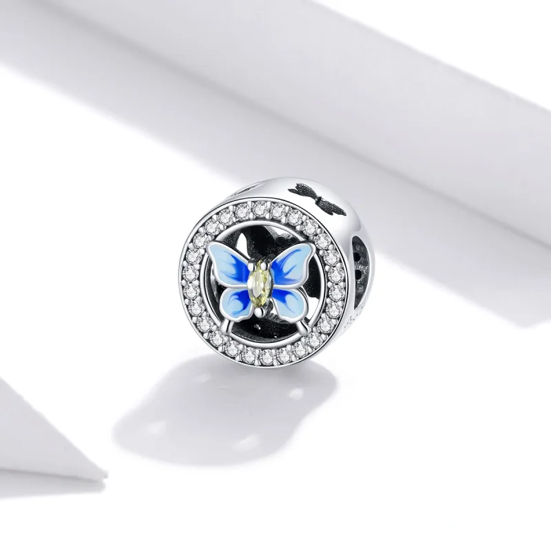 (Bild für) Buntes Schmetterlings-Charm aus Silber im Pandora-Stil - SCC1682 - Ansicht 2