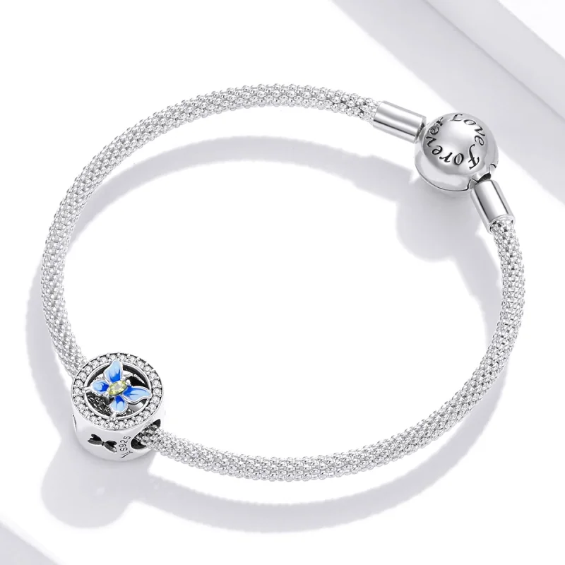 (Bild für) Buntes Schmetterlings-Charm aus Silber im Pandora-Stil - SCC1682 - Ansicht 3
