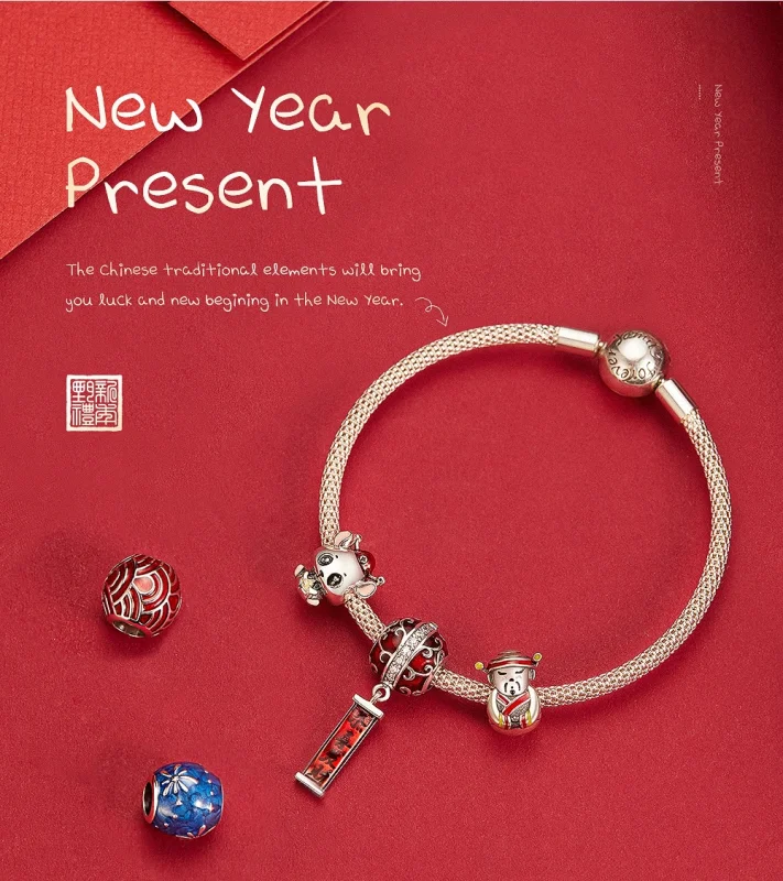 (Bild für) Buntes Silber-Charm im Pandora-Stil - BSC133 - Ansicht 7