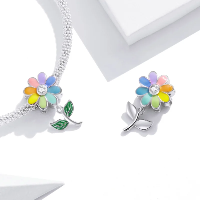 (Bild für) Buntes Sonnenblumen-Charm im Pandora-Stil - SCC2088 - Ansicht 4