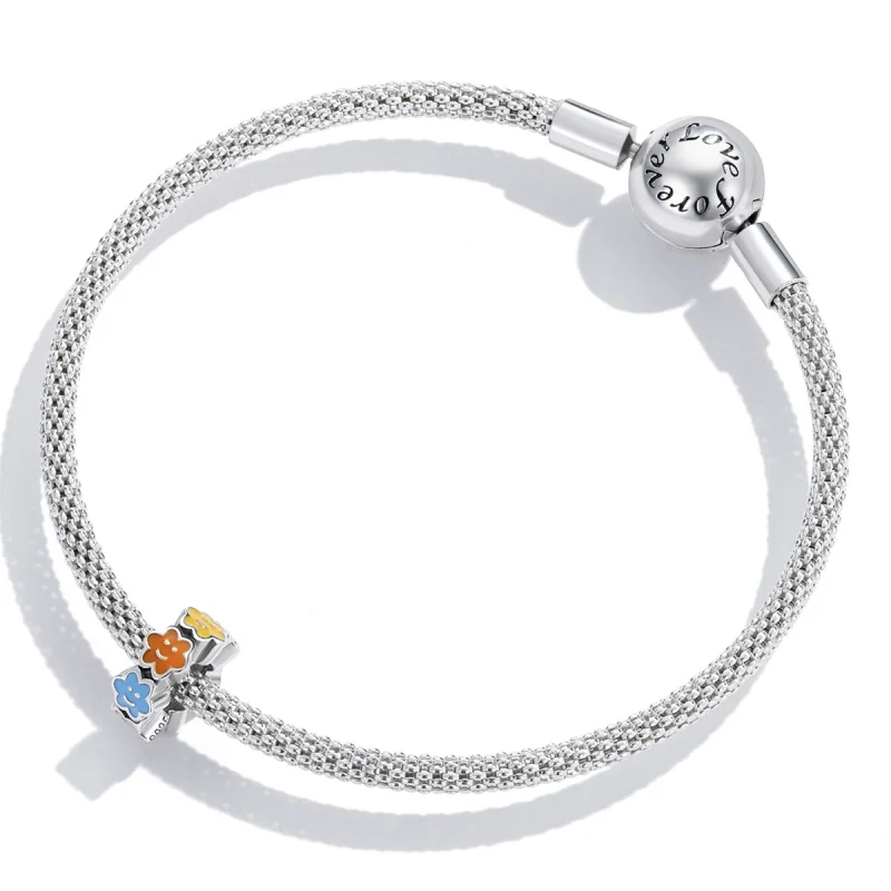 (Bild für) Buntes Wolken-Smiley-Gesichts-Charm im Pandora-Stil - SCC2188 - Ansicht 4
