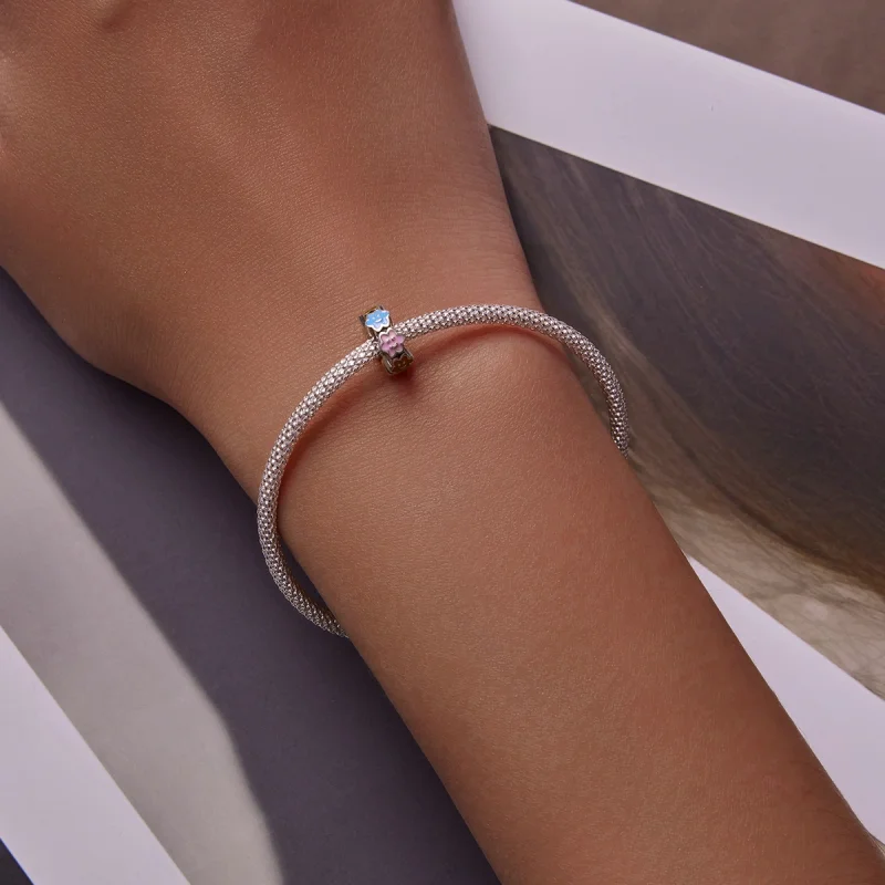 (Bild für) Buntes Wolken-Smiley-Gesichts-Charm im Pandora-Stil - SCC2188 - Ansicht 5