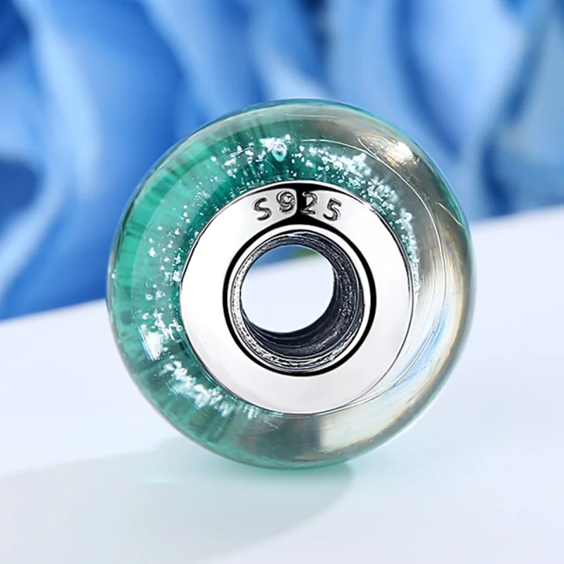 (Bild für) Charm-Anhänger aus grünem Muranoglas im Pandora-Stil - SCZ021 - Ansicht 4