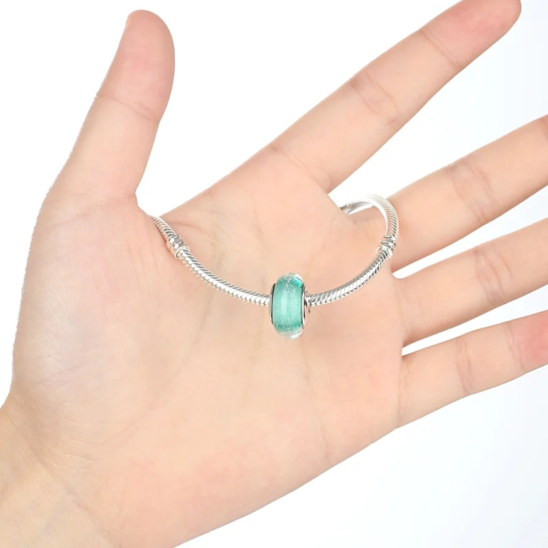 (Bild für) Charm-Anhänger aus grünem Muranoglas im Pandora-Stil - SCZ021 - Ansicht 5